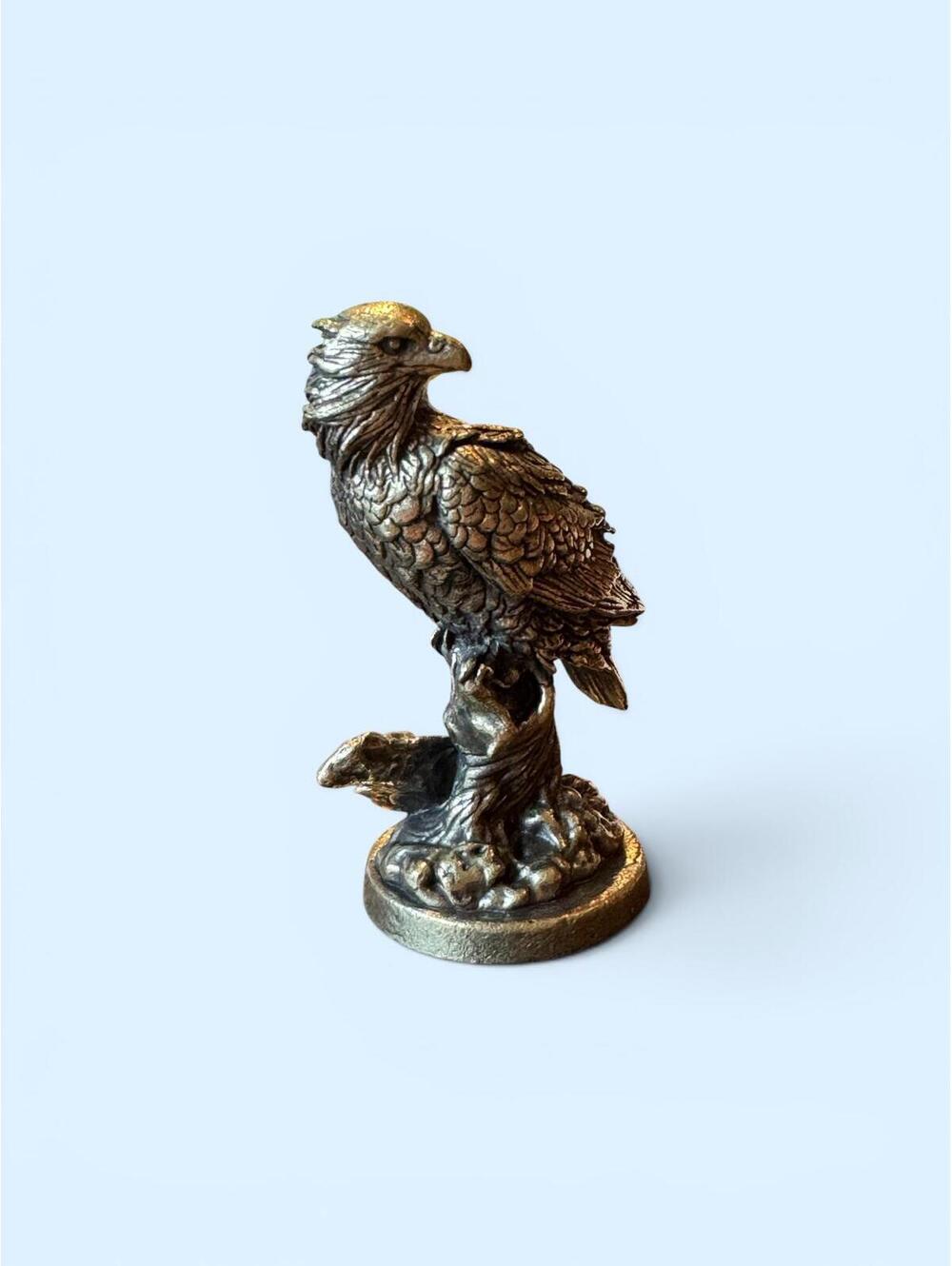 Antique-Style Brass Eagle Figurine Statue